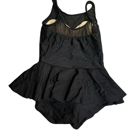 👙✨ESTHER WILLIAMS “Set Up on the Sand” Black Skirted One-Piece Swimsuit Sz 12✨👙 - Picture 2 of 4